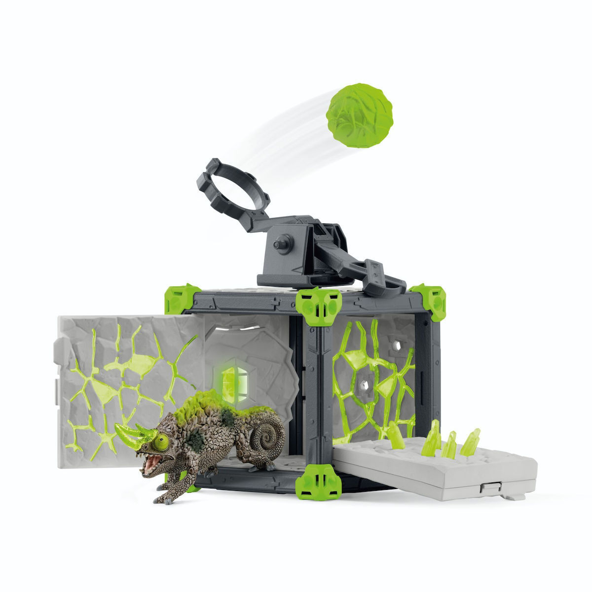 Schleich-S Παιχνίδι Μινιατούρα Battlecave Stone Chameleon Γκρι - Image 4
