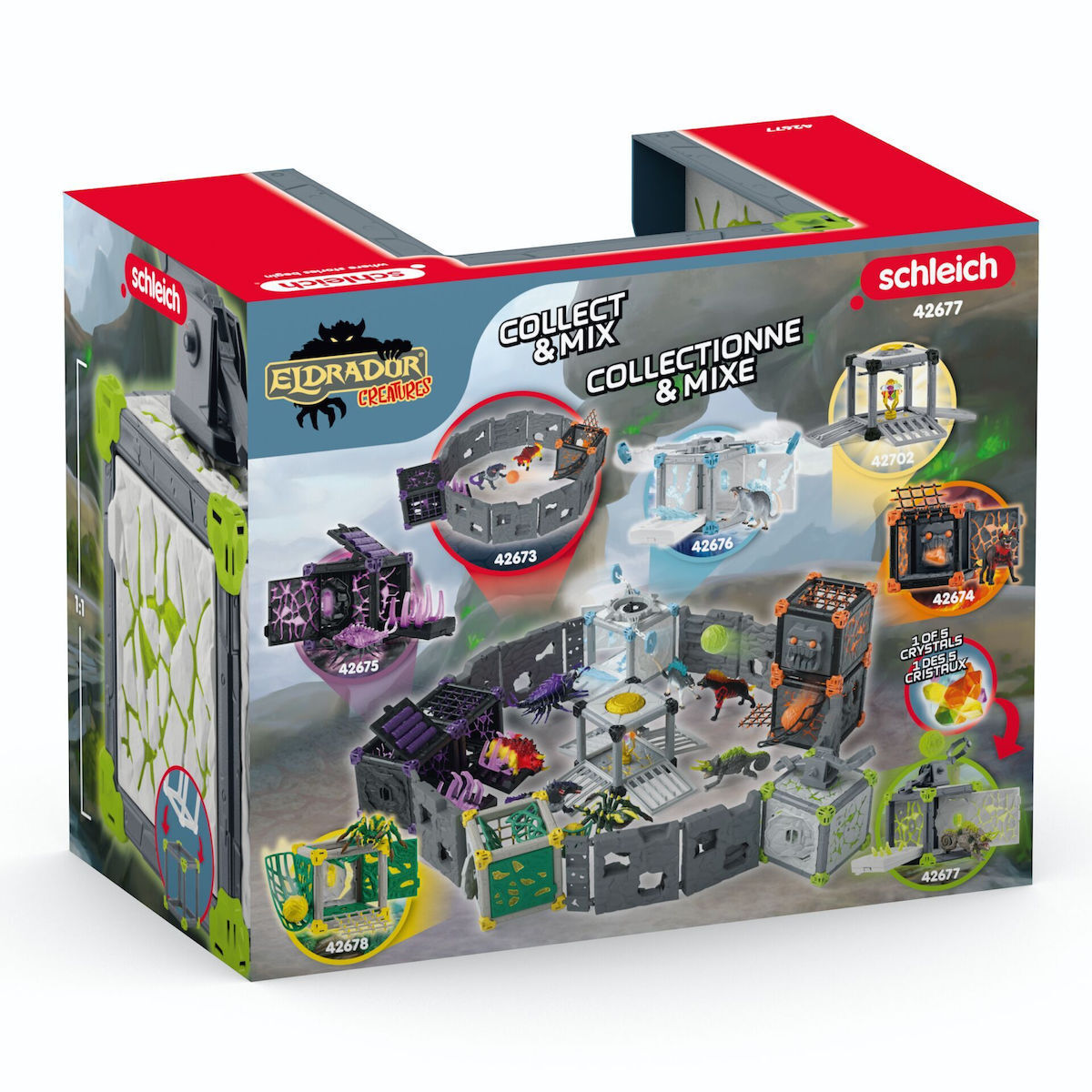 Schleich-S Παιχνίδι Μινιατούρα Battlecave Stone Chameleon Γκρι - Image 11