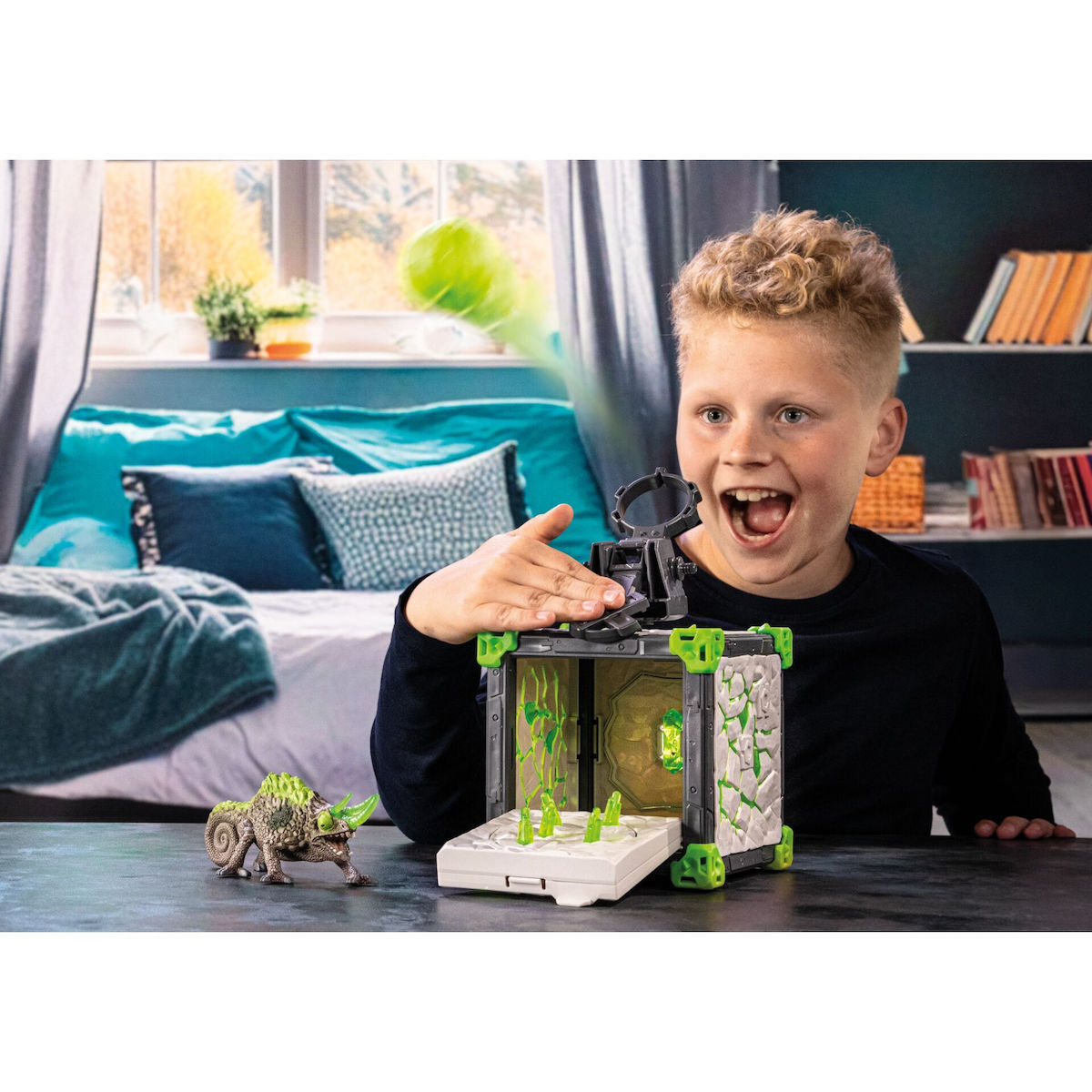Schleich-S Παιχνίδι Μινιατούρα Battlecave Stone Chameleon Γκρι - Image 12