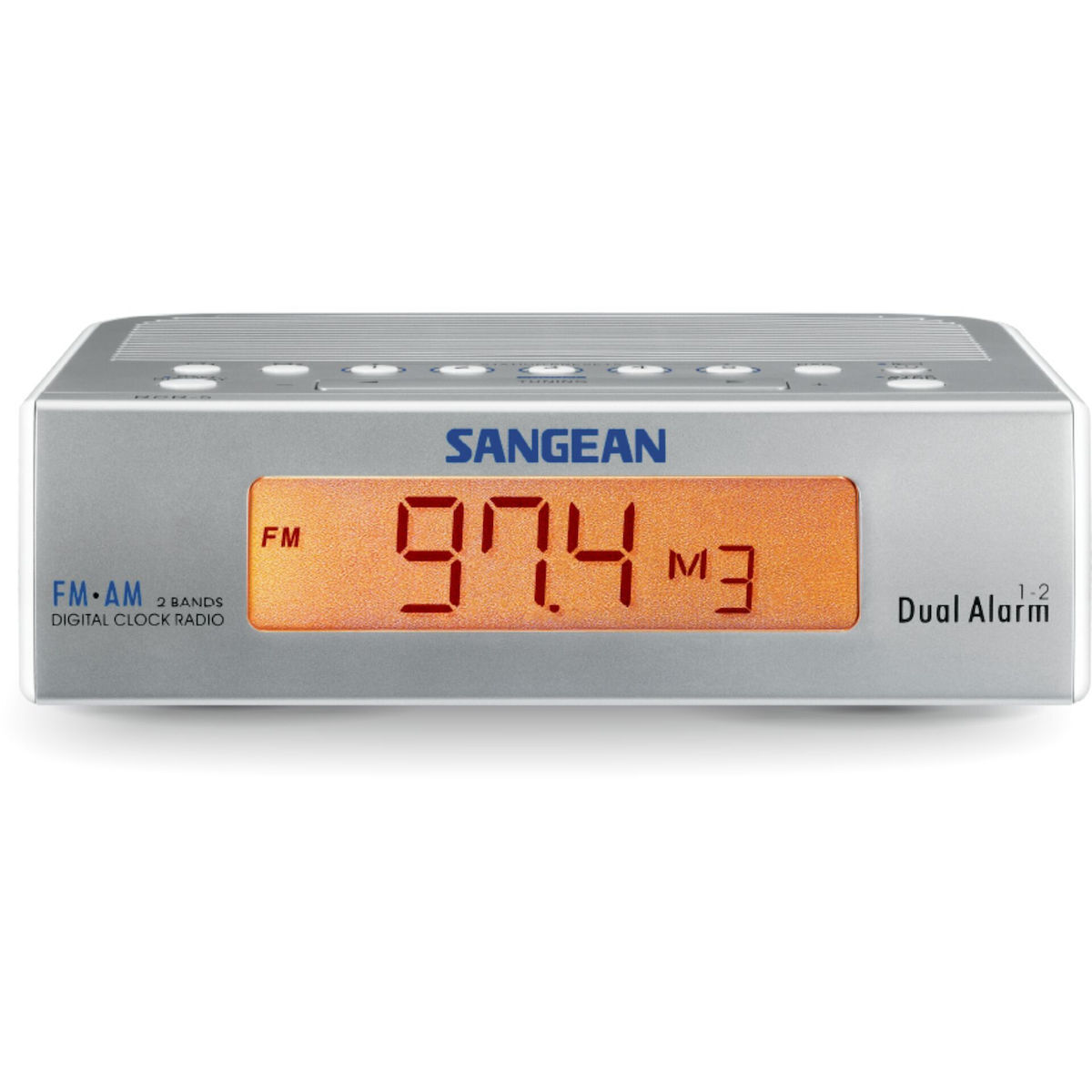 Sangean Επιτραπέζιο Ψηφιακό Ρολόι Ασημί A500094 - Image 2