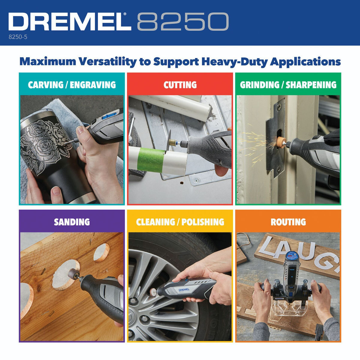 Dremel 8250 Περιστροφικό Πολυεργαλείο Brushless 12V 1x2Ah με Ρύθμιση Ταχύτητας - Image 7