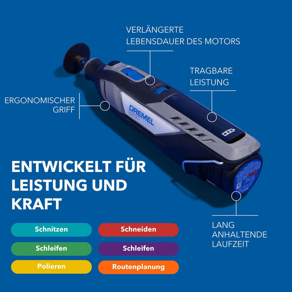 Dremel 8250 Περιστροφικό Πολυεργαλείο Brushless 12V 1x2Ah με Ρύθμιση Ταχύτητας - Image 8