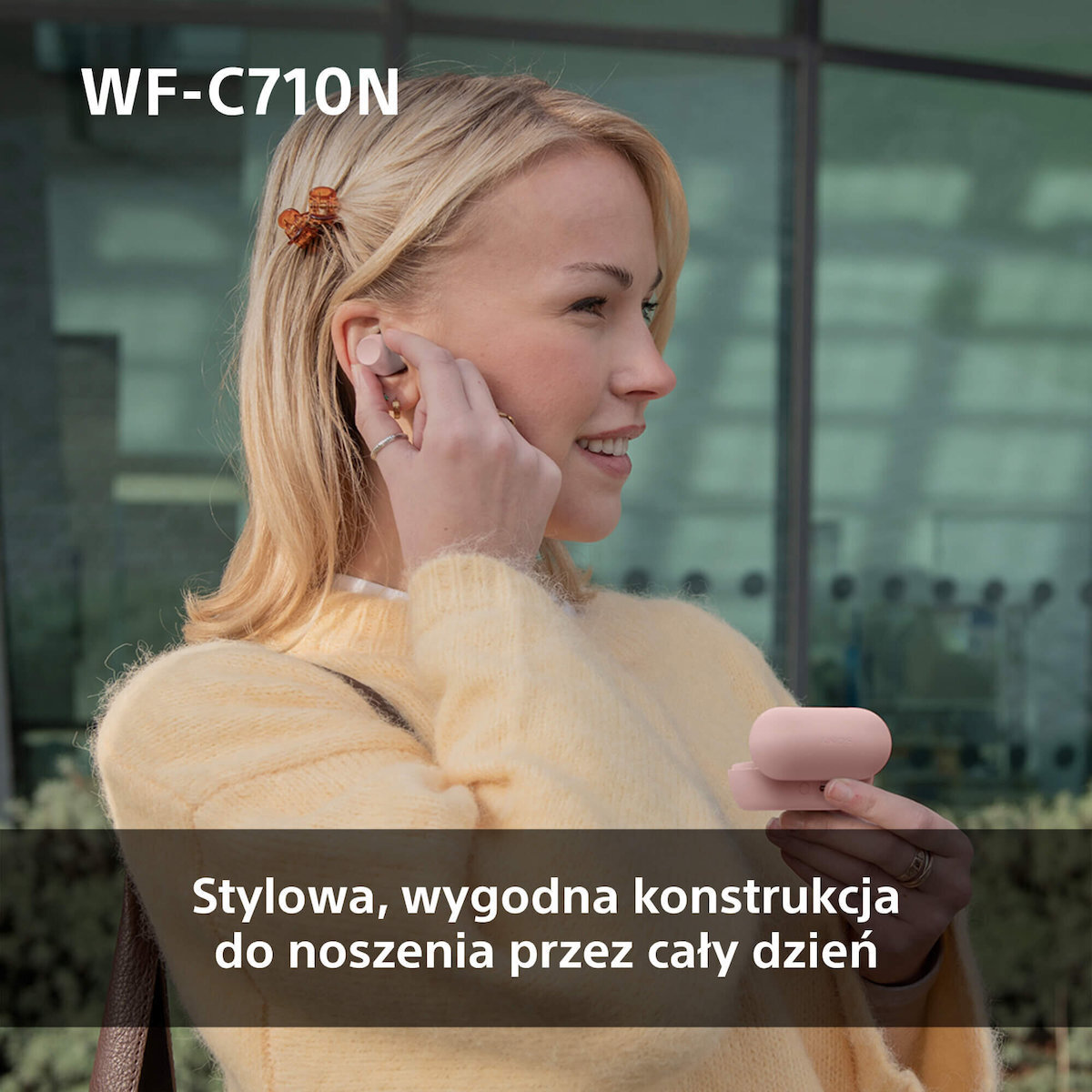 Sony WF-C710N In-ear Bluetooth Handsfree Ακουστικά με Αντοχή στον Ιδρώτα και Θήκη Φόρτισης Λευκά - Image 8