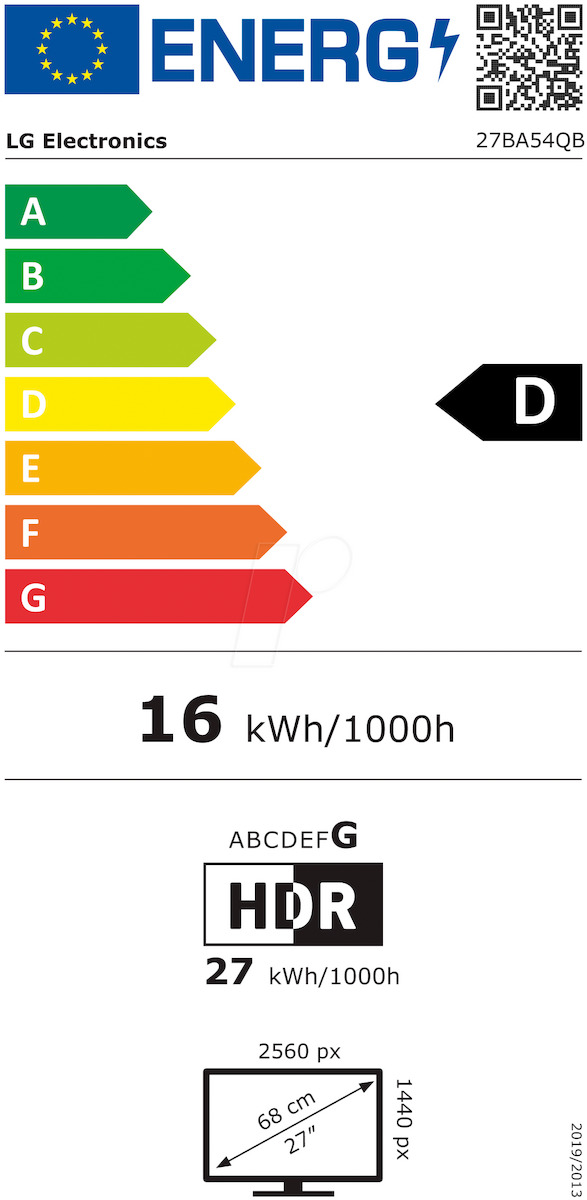 LG 27BA54QB-B 27" IPS HDR QHD 2560x1440 - Image 7