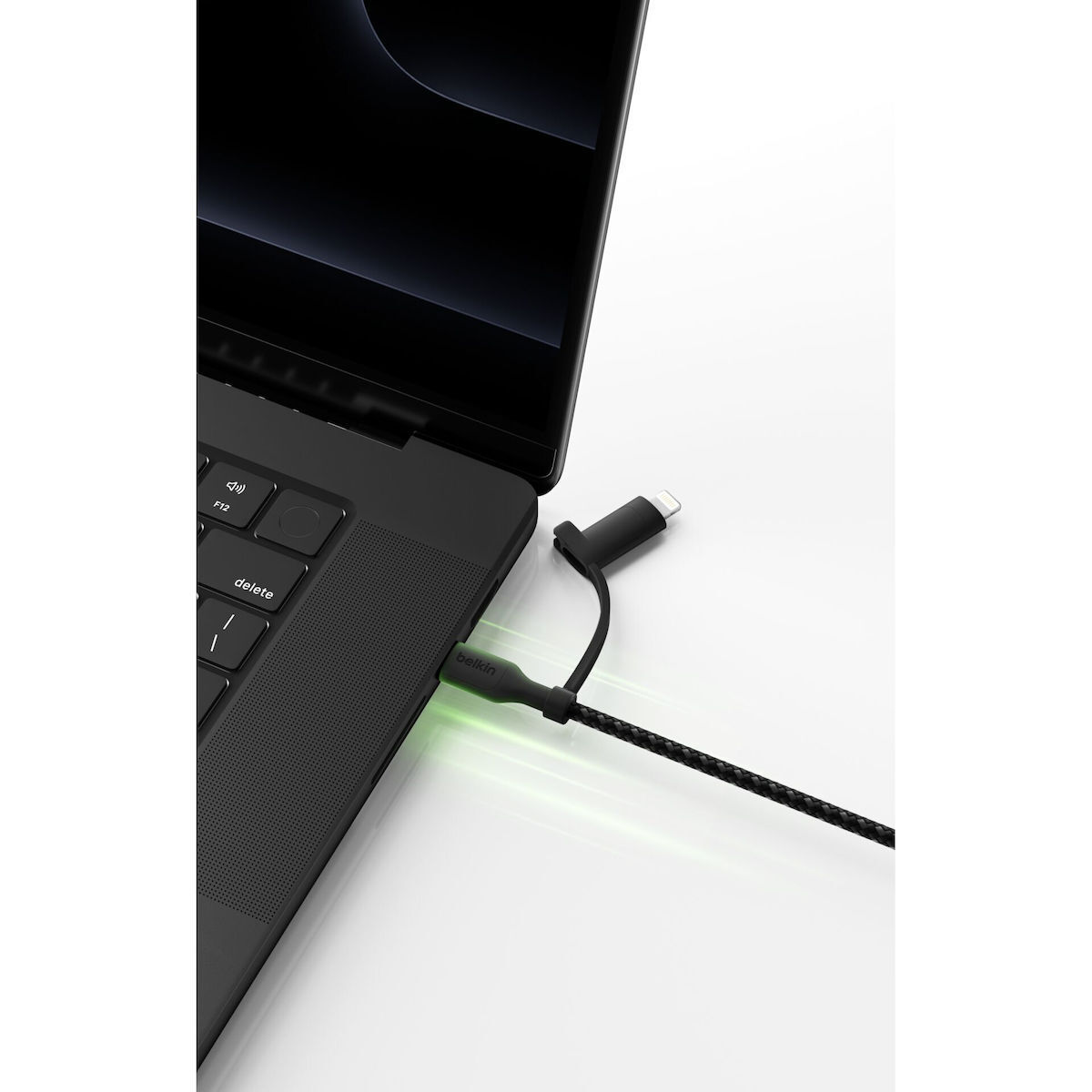 Belkin Braided USB to Type-C / Lightning Cable Μαύρο 1.5m (CAC003HQ1.5MBK) - Image 8