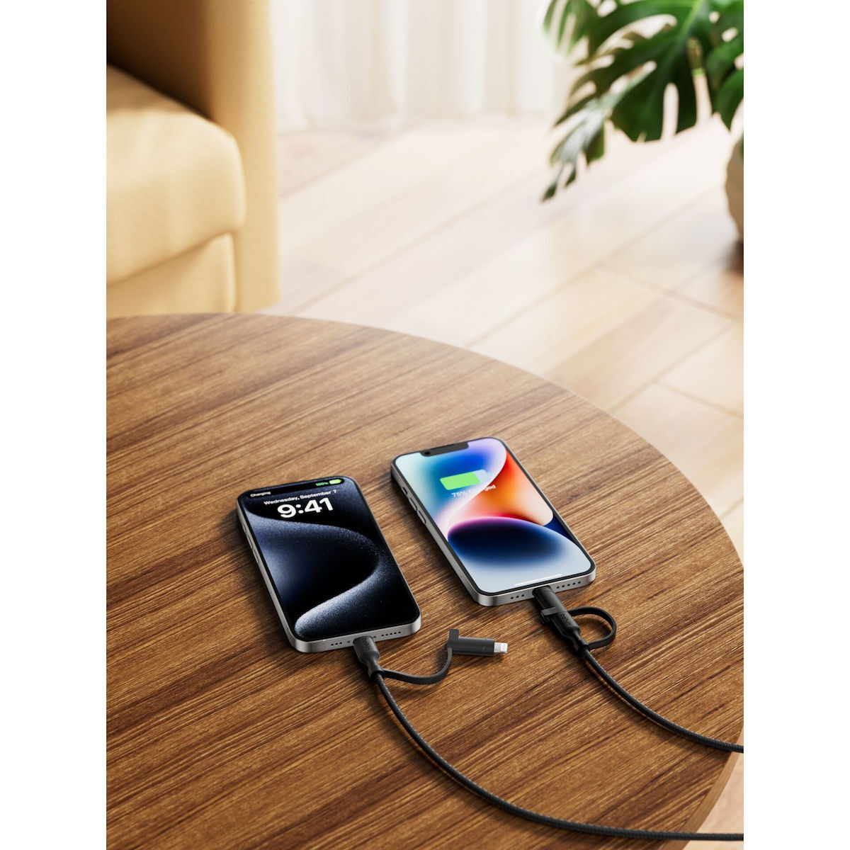 Belkin Braided USB to Type-C / Lightning Cable Μαύρο 1.5m (CAC003HQ1.5MBK) - Image 9