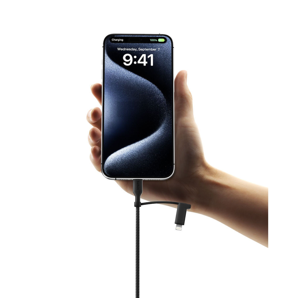 Belkin Braided USB to Type-C / Lightning Cable Μαύρο 1.5m (CAC003HQ1.5MBK) - Image 5