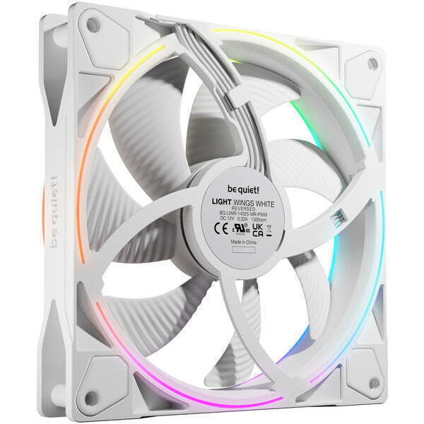 Be Quiet Light Wings Reverse Case Fan 140mm Λευκό - Image 2