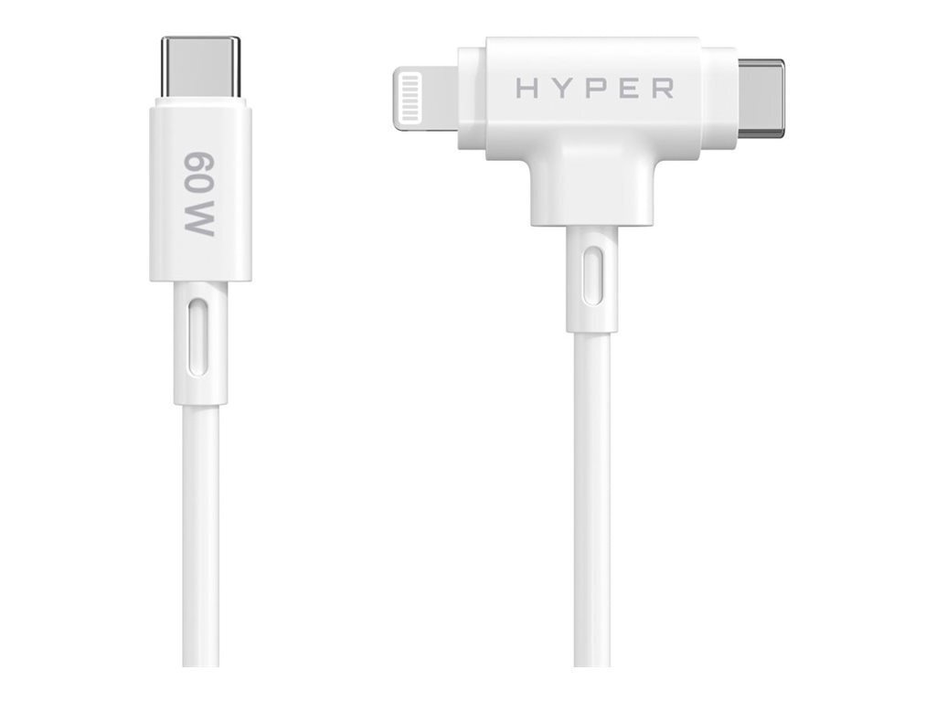 Targus Regular USB to Lightning / Type-C Cable Λευκό 1.5m - Image 3