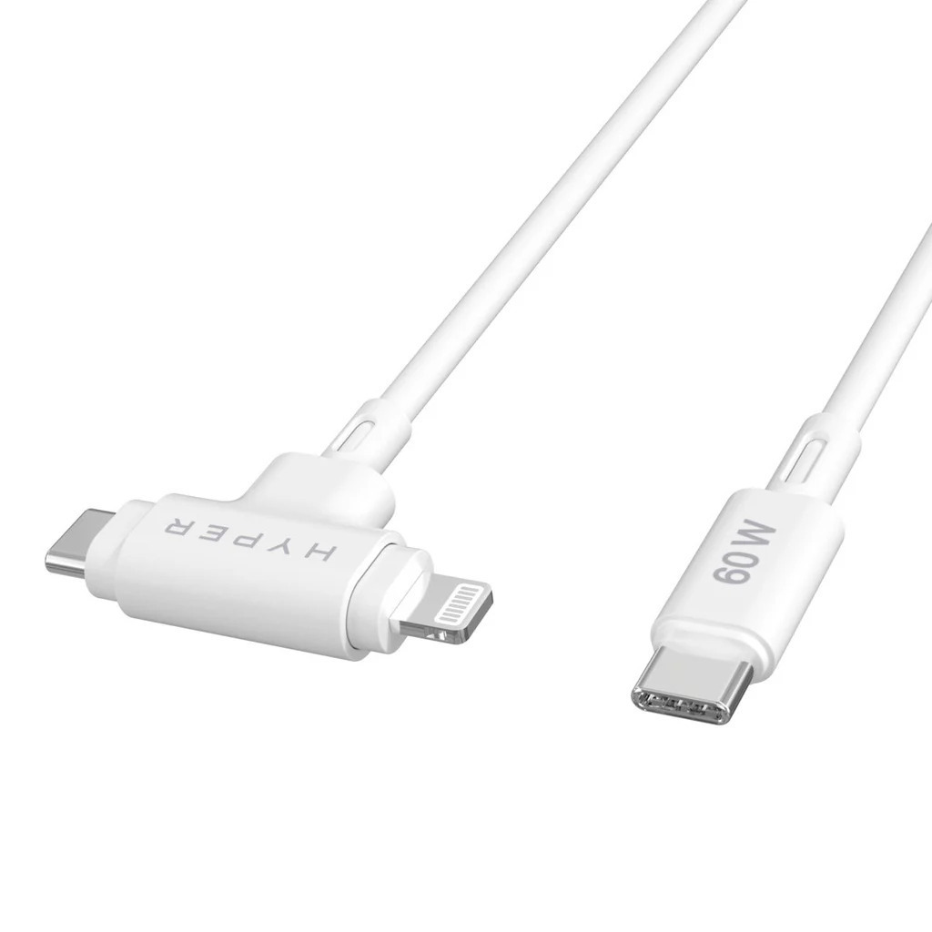 Targus Regular USB to Lightning / Type-C Cable Λευκό 1.5m - Image 5