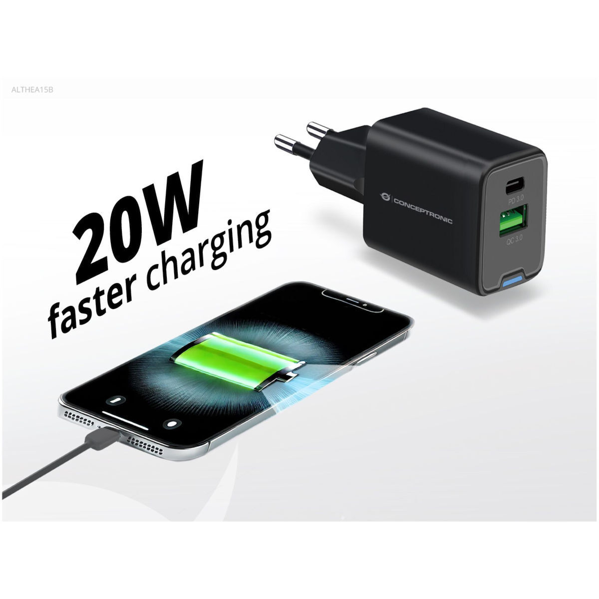 Conceptronic ALTHEA15B USB-C Χωρίς Καλώδιο 20W - Image 8