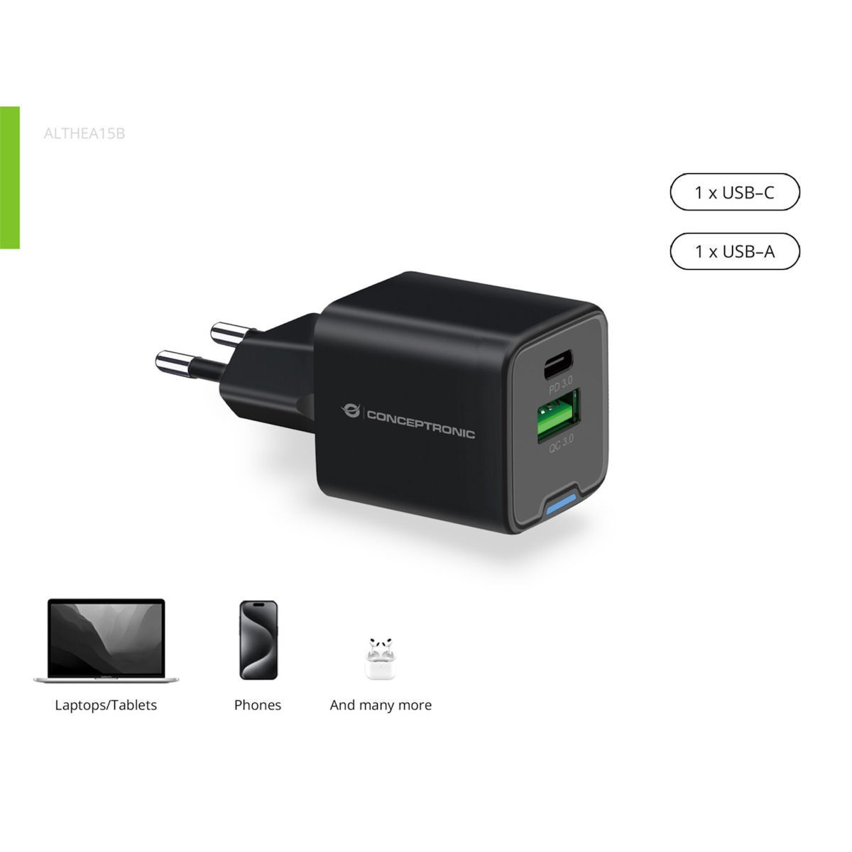 Conceptronic ALTHEA15B USB-C Χωρίς Καλώδιο 20W - Image 5