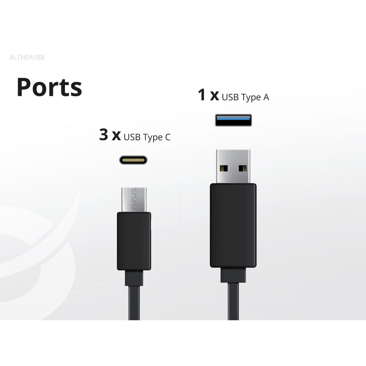 Conceptronic ALTHEA18B USB-C 100W με Καλώδιο USB-C - USB-C - Image 3