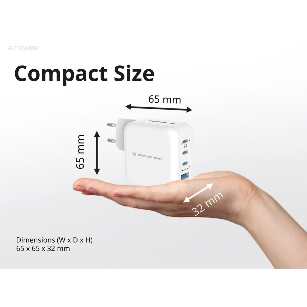 Conceptronic ALTHEA18W USB-C 100W με Καλώδιο USB-C - USB-C - Image 8