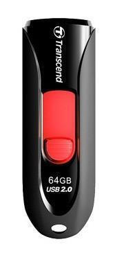 Transcend 64GB USB 2.0 Stick Μαύρο