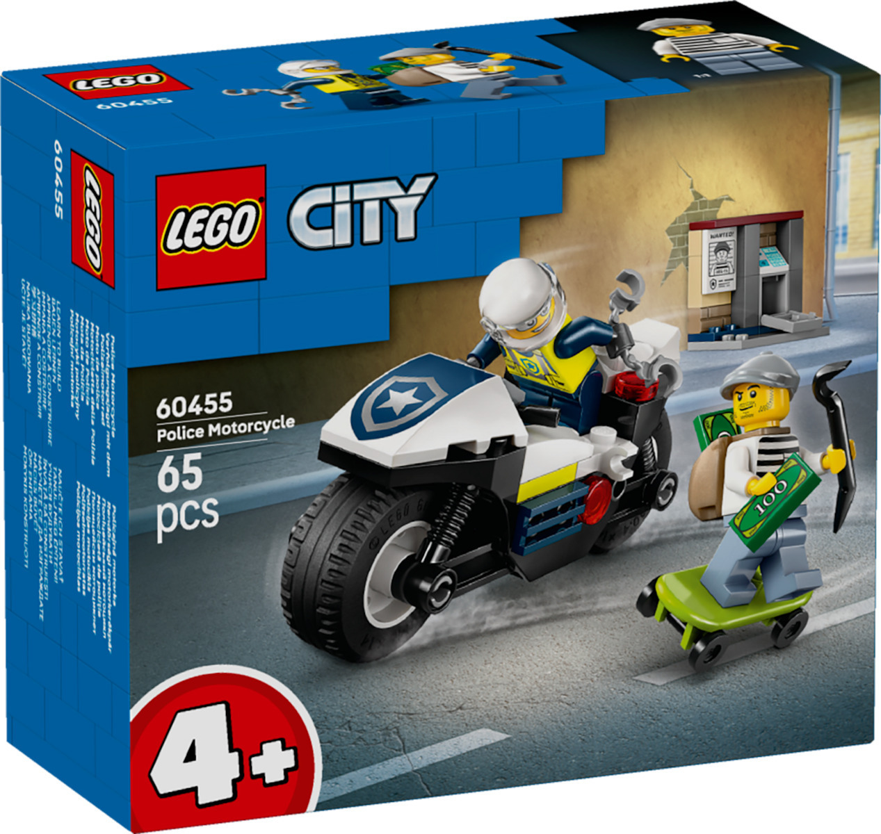 Lego City Police Motorcycle Chase για 4+ Ετών 65τμχ - Image 4
