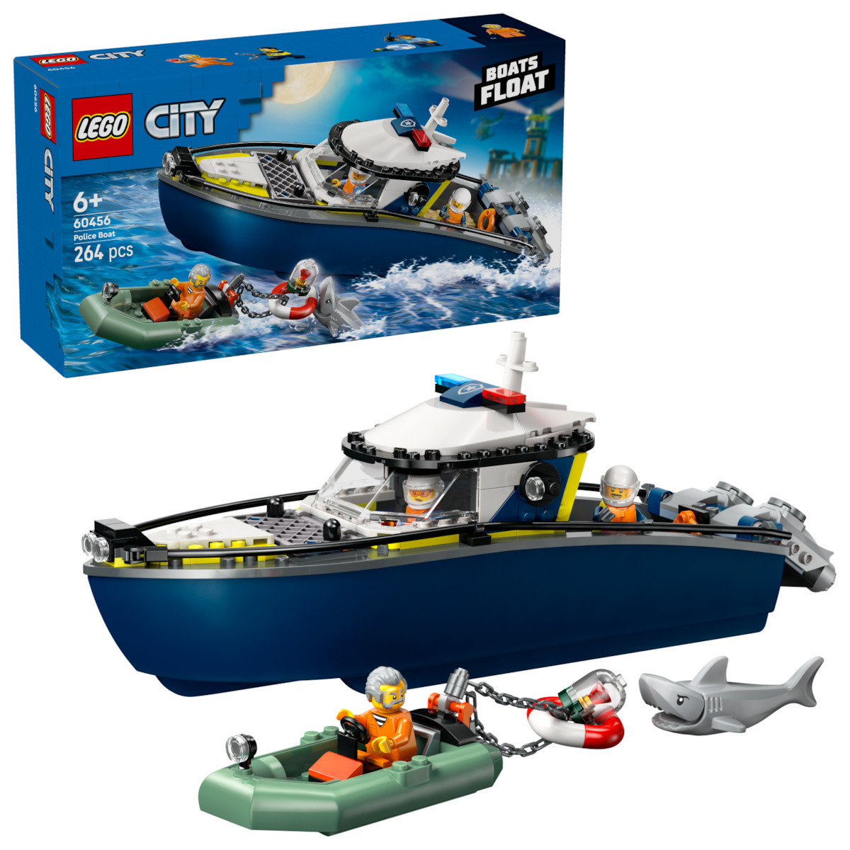 Lego City Police Boat Chase για 6+ Ετών 264τμχ