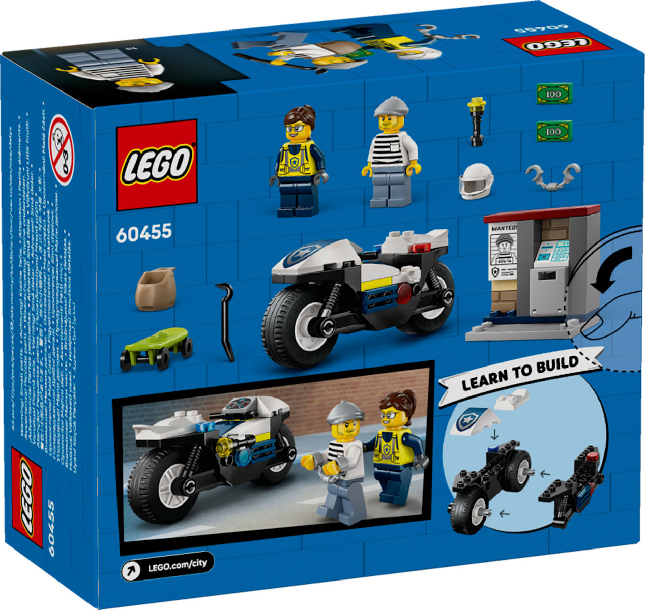 Lego City Police Motorcycle Chase για 4+ Ετών 65τμχ - Image 10