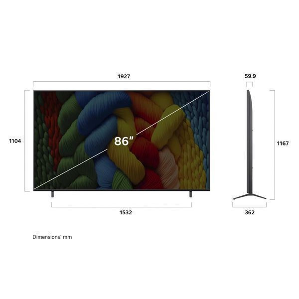 LG Smart Τηλεόραση 86" 4K UHD LED NanoCell AI NANO81 HDR (2025) 86NANO81A6A - Image 3
