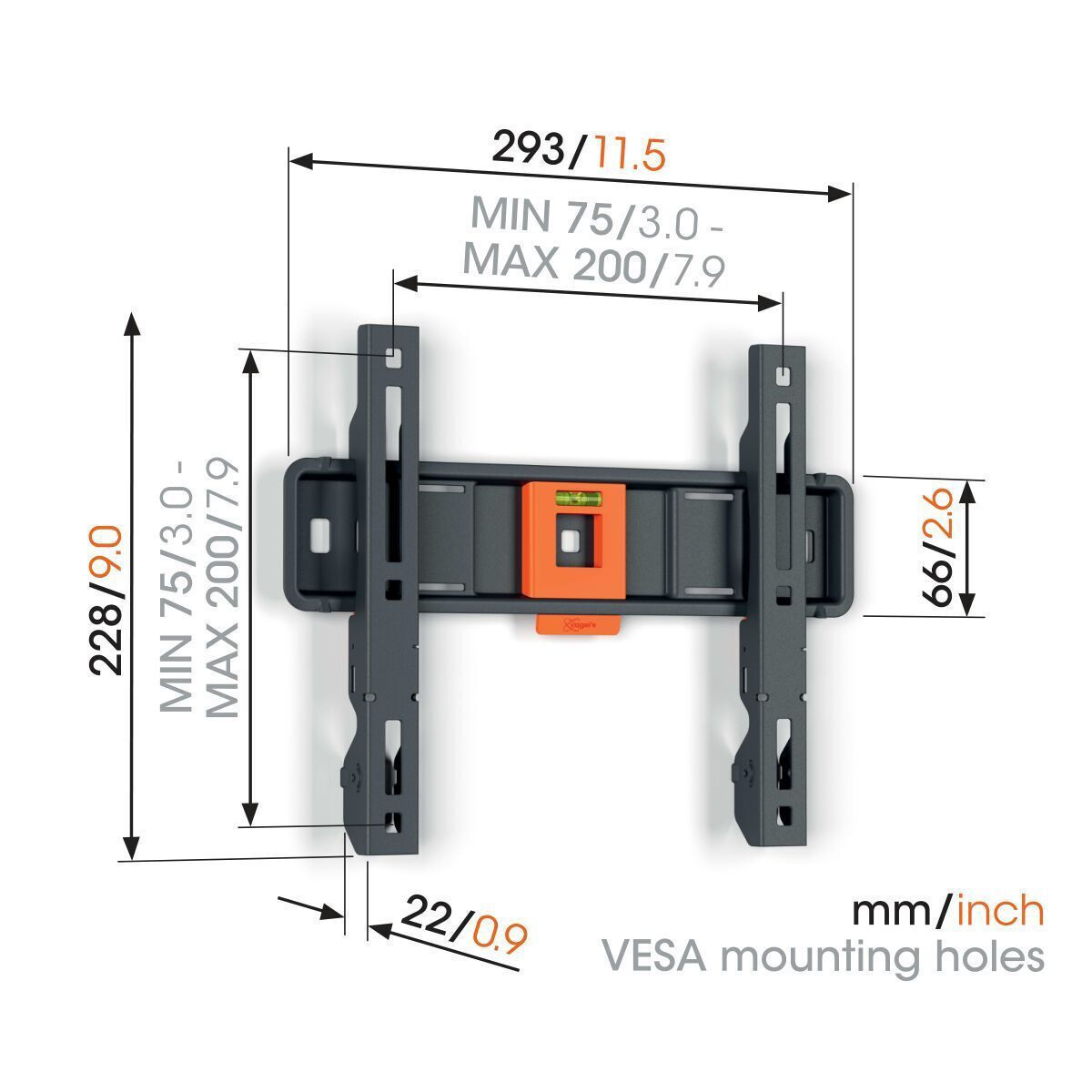 Vogel's S 1203 Βάση Τηλεόρασης Τοίχου έως 50" και 30kg - Image 4