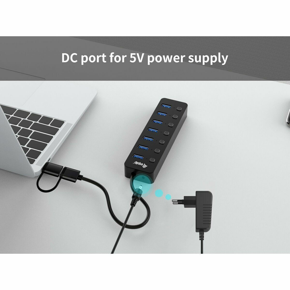 Equip USB 3.0 Hub 7 Θυρών με σύνδεση USB-A / USB-C - Image 6