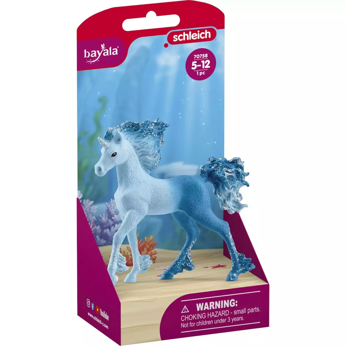 Schleich-S Παιχνίδι Μινιατούρα Elementa Water Flames Unicorn Foal Bayala για 5-12 Ετών - Image 2