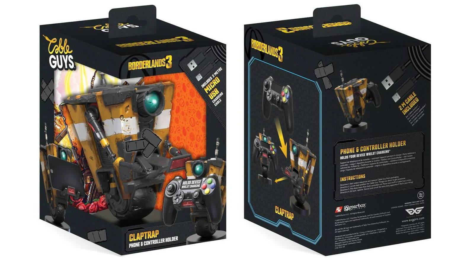 Exquisite Gaming Cable Guy Borderlands Βάση Γραφείου για Κινητό Clap Trap - Image 5