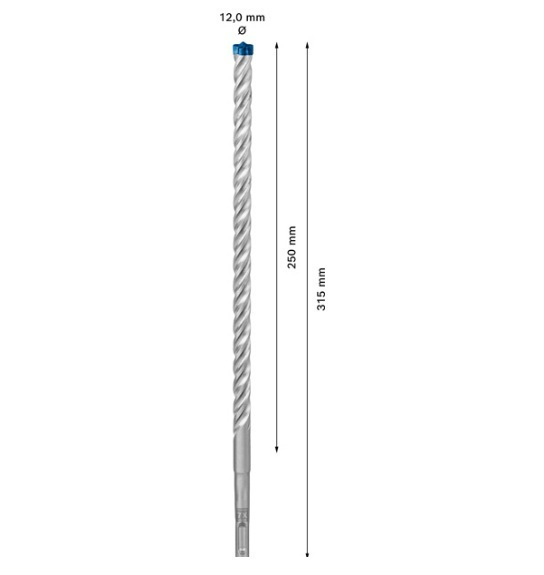 Bosch Τρυπάνι με SDS Plus Στέλεχος για Δομικά Υλικά 12x315mm - Image 3