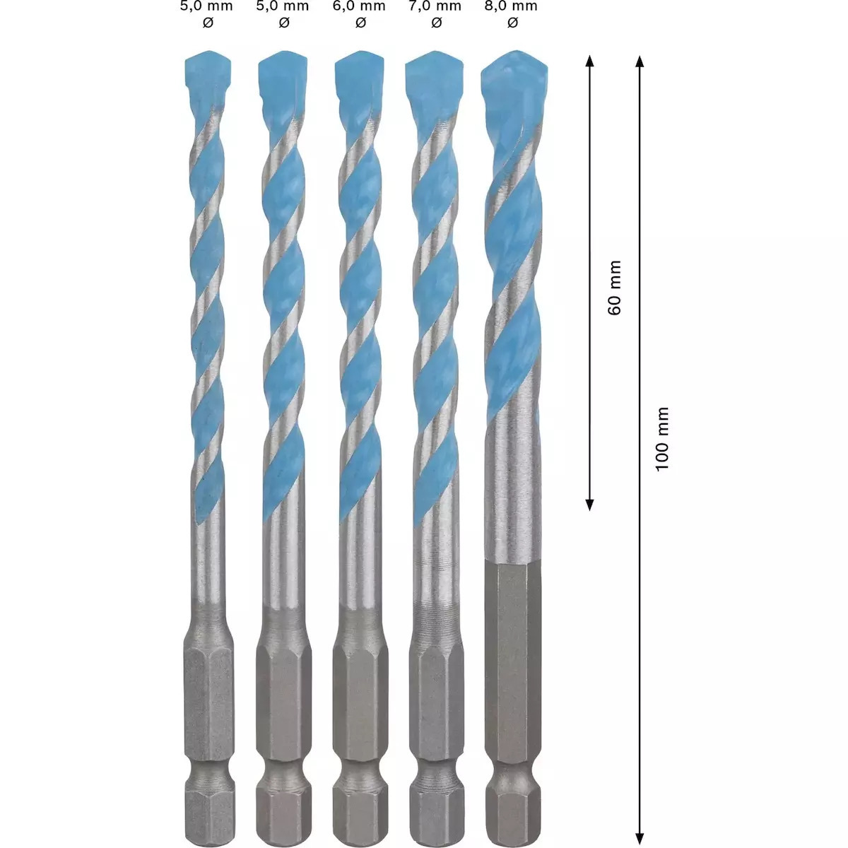 Bosch Expert Hex-9 Σετ 5 Τρυπάνια με Εξάγωνο Στέλεχος - Image 3