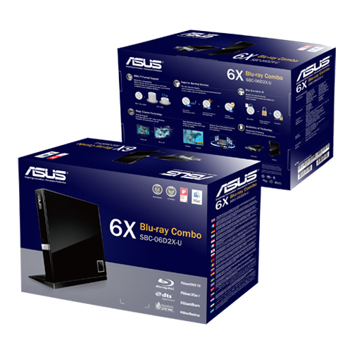 Asus SBC-06D2X-U Εξωτερικός Οδηγός Blu-Ray Εγγραφής DVD/CD για Desktop / Laptop Μαύρο - Image 2