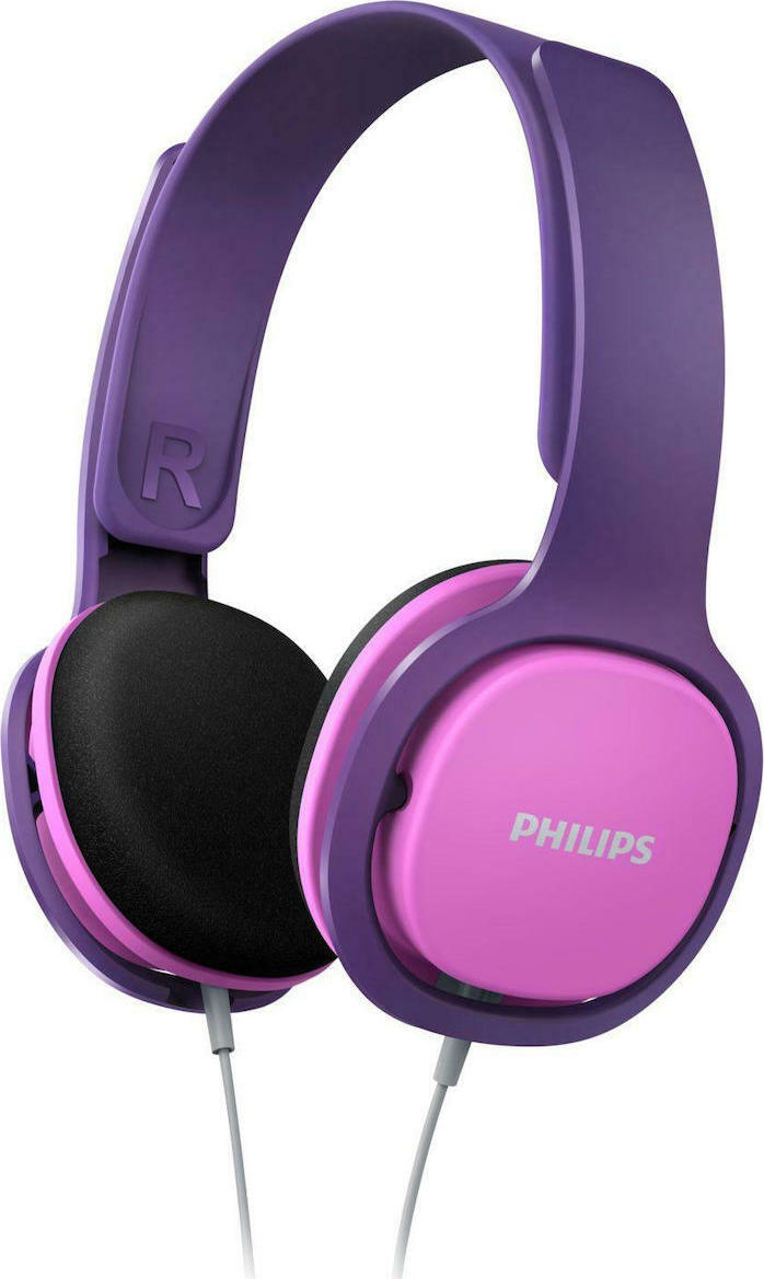Philips SHK2000 Ενσύρματα Παιδικά On Ear Ακουστικά Μωβ / Ροζ