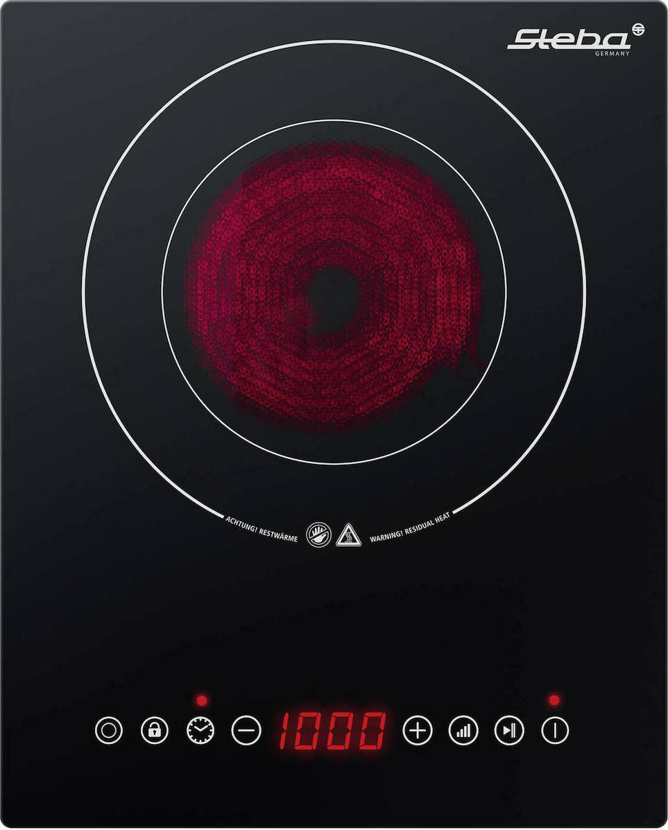 Steba HK 30 Επιτραπέζια Εστία Κεραμική Μονή Μαύρη - Image 2