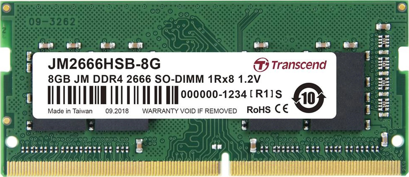 Transcend JetRam DDR4 με Module 1x16GB και Ταχύτητα 3200 για Laptop JM3200HSE-16G