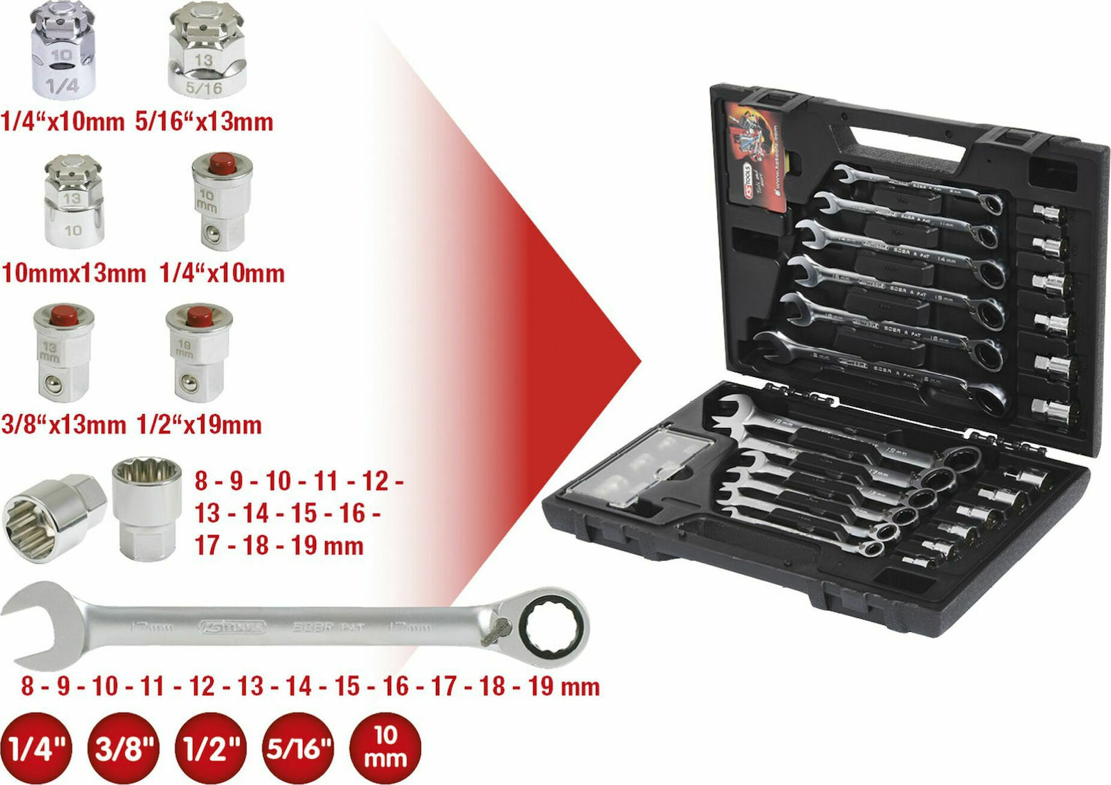 Ks Tools 503.4960 Βαλίτσα με 30 Εργαλεία - Image 5
