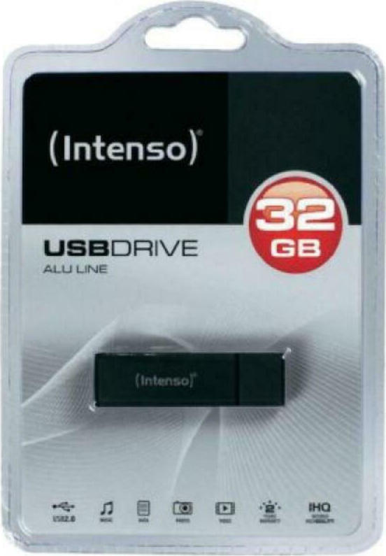 Intenso Alu Line 32GB USB 2.0 Stick Γκρι - Image 3