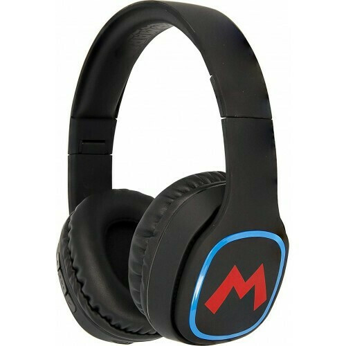 OTL Super Mario Icon Ασύρματα / Ενσύρματα Παιδικά Over Ear Ακουστικά με 30 ώρες Λειτουργίας Μαύρα - Image 2