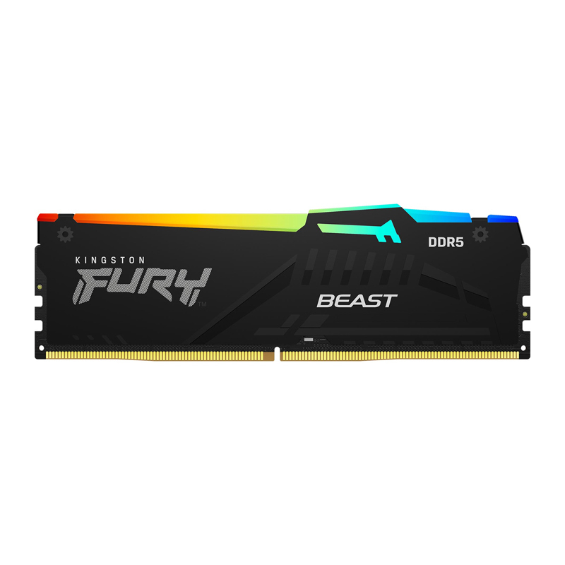 Kingston Fury Beast RGB DDR5 με Module 1x16GB και Ταχύτητα 5600 για Desktop KF556C40BBA-16 - Image 2