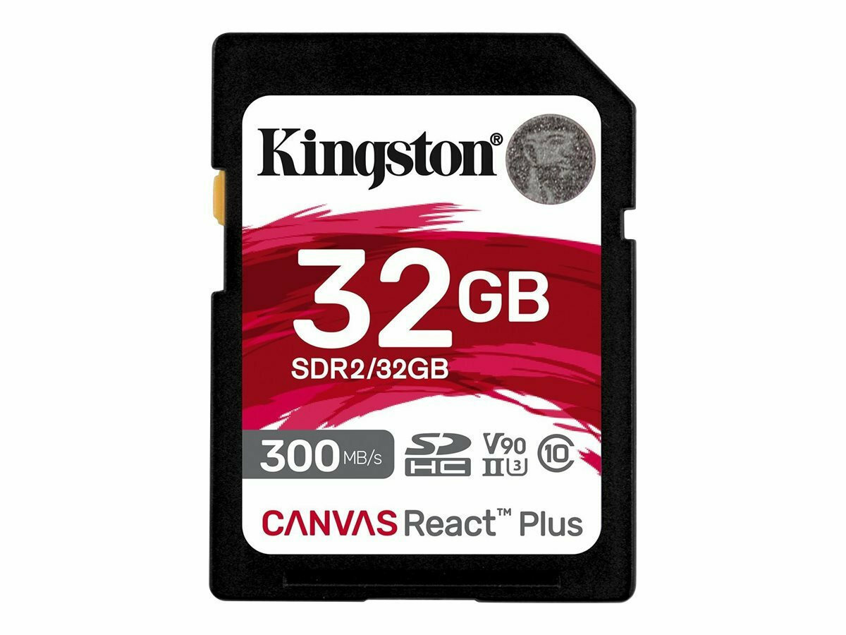 Kingston Canvas React Plus SDHC 32GB Class 10 U3 V90 UHS-II