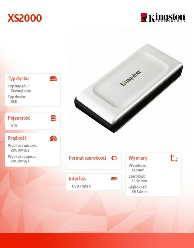 Kingston XS2000 USB-C SSD 1.8" - Image 3