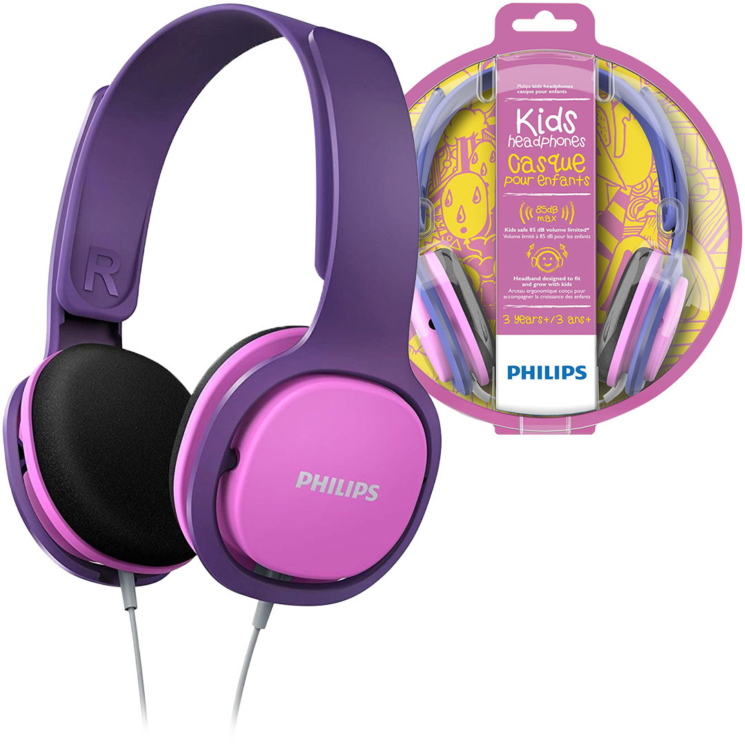 Philips SHK2000 Ενσύρματα Παιδικά On Ear Ακουστικά Μωβ / Ροζ - Image 4