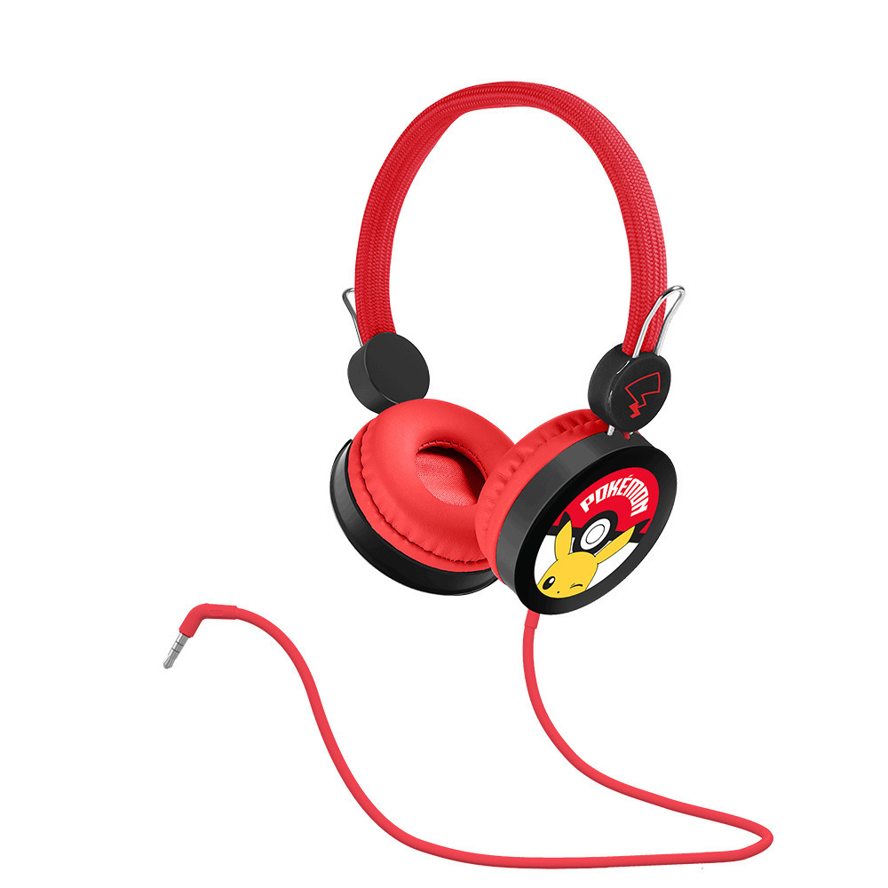 Celly Pokemon Pikachu Ενσύρματα Παιδικά Over Ear Ακουστικά Κόκκινα