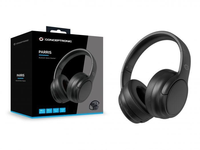 Conceptronic Bluetooth / 3.5mm / USB-C με 30 ώρες Λειτουργίας Μαύρα