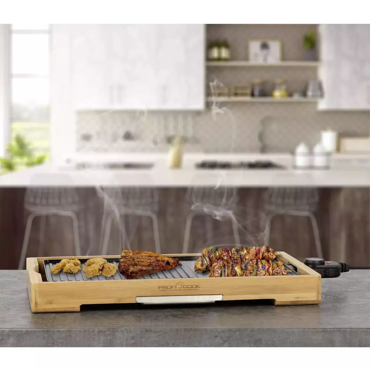 Profi Cook PC-TYG 1143 Teppanyaki Πλάκα Ψησίματος με Ρυθμιζόμενο Θερμοστάτη 2200W - Image 5