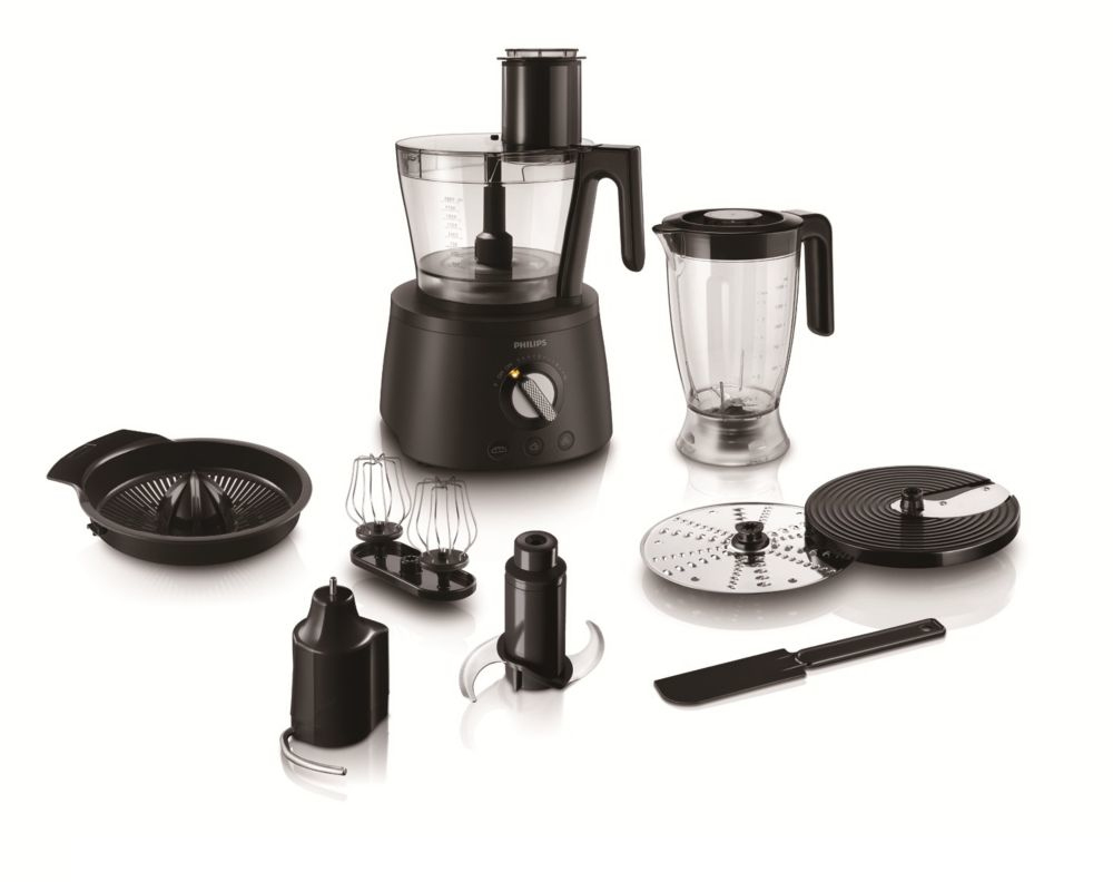 Philips Avance Collection Πολυμίξερ 1300W με Κάδο 3.4lt και Κανάτα Μπλέντερ Μαύρο