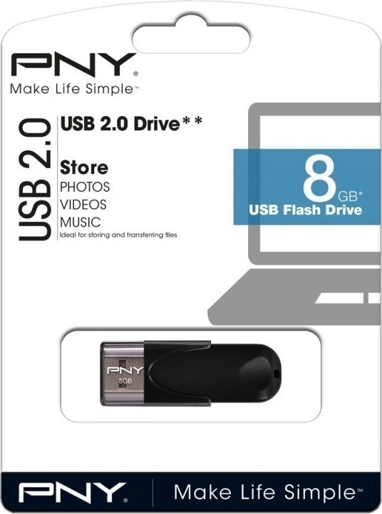 PNY Attaché 4 8GB USB 2.0 Μαύρο - Image 3