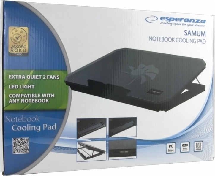 Esperanza Samum Cooling Pad με 1 Ανεμιστήρα και Φωτισμό - Image 3