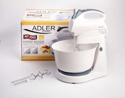 Adler Μίξερ με Πλαστικό Κάδο 3lt Λευκό 300W - Image 2