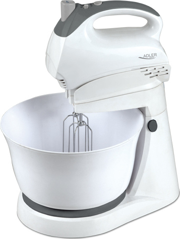 Adler Μίξερ με Πλαστικό Κάδο 3lt Λευκό 300W
