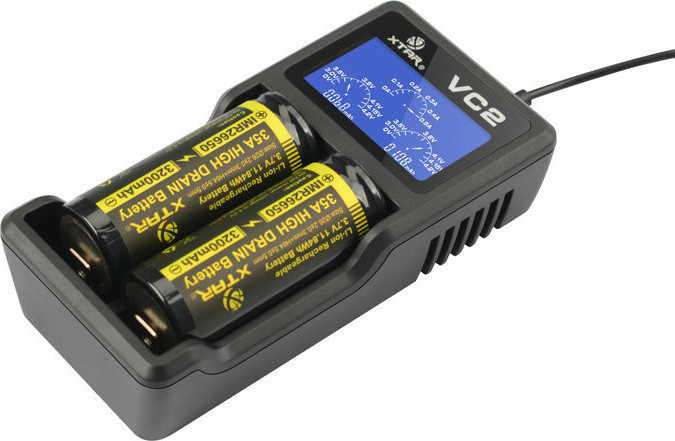 XTAR VC2 USB Φορτιστής 2 Μπαταριών Li-ion Μεγέθους 18650 - Image 2