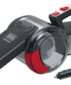 Black & Decker Σκουπάκι Αυτοκινήτου Στερεών με Ισχύ 12.5W & Καλώδιο Αναπτήρα 12V Μαύρο Κόκκινο